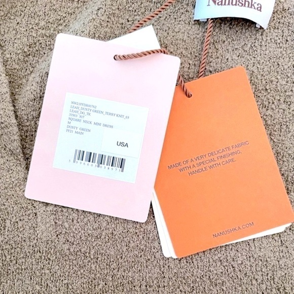 Nanushka Leah mini dress in army green NWT - Picture 10 of 11